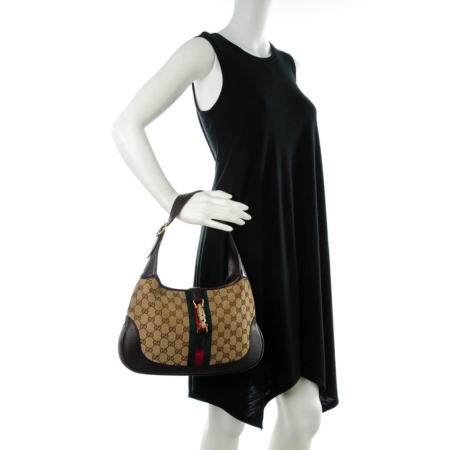 Monogram Web Jackie O Hobo Dark Brown
