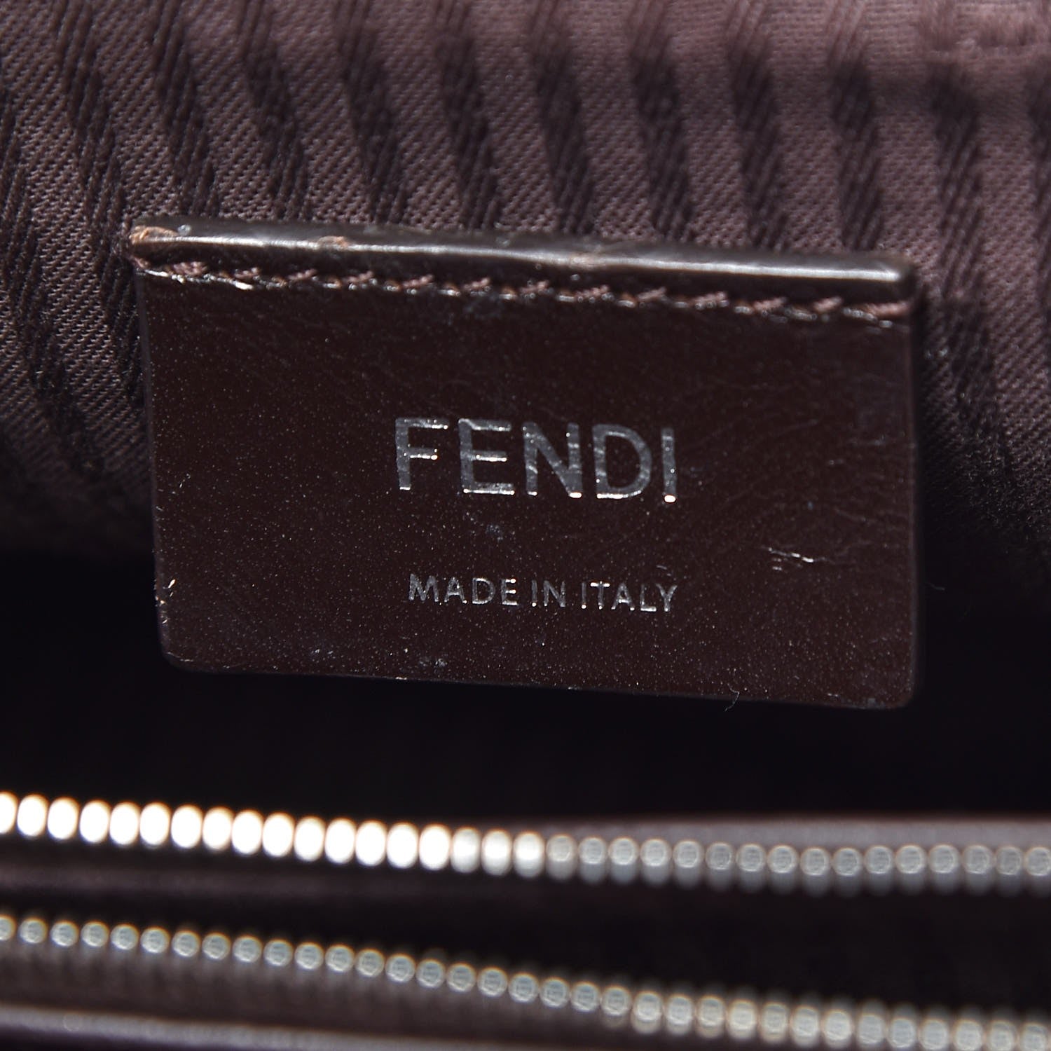 Fendi Vitello Elite Calfskin Colorblock Petite 2Jours Tote Glicine Argento Bordeaux 7 of 12