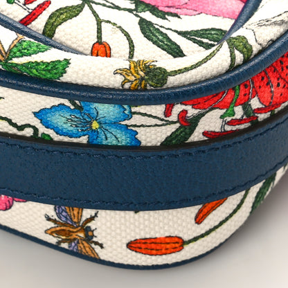 Gucci Canvas Flora Floral Shoulder Bag White Blue Agata Mulitcolor 9 of 9