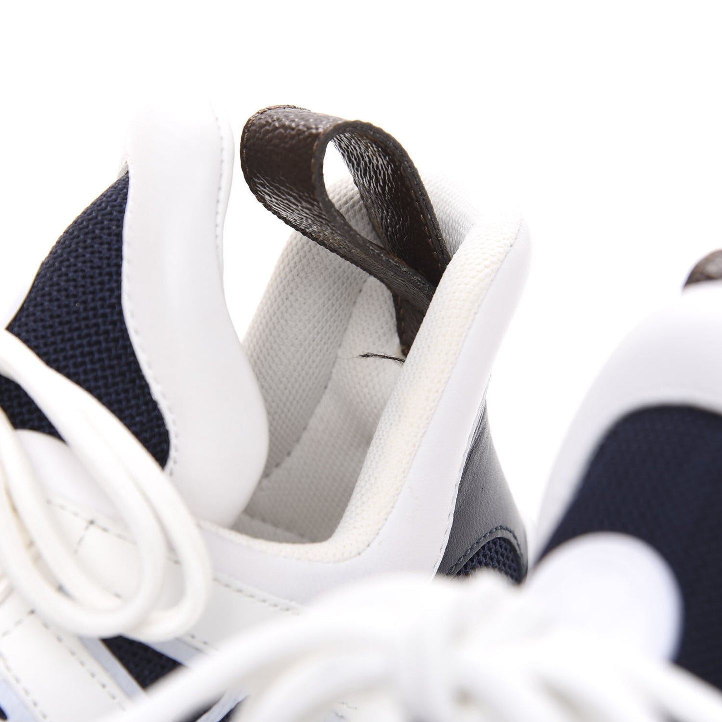 Calfskin Technical Nylon LV Archlight Sneakers 37 Marine