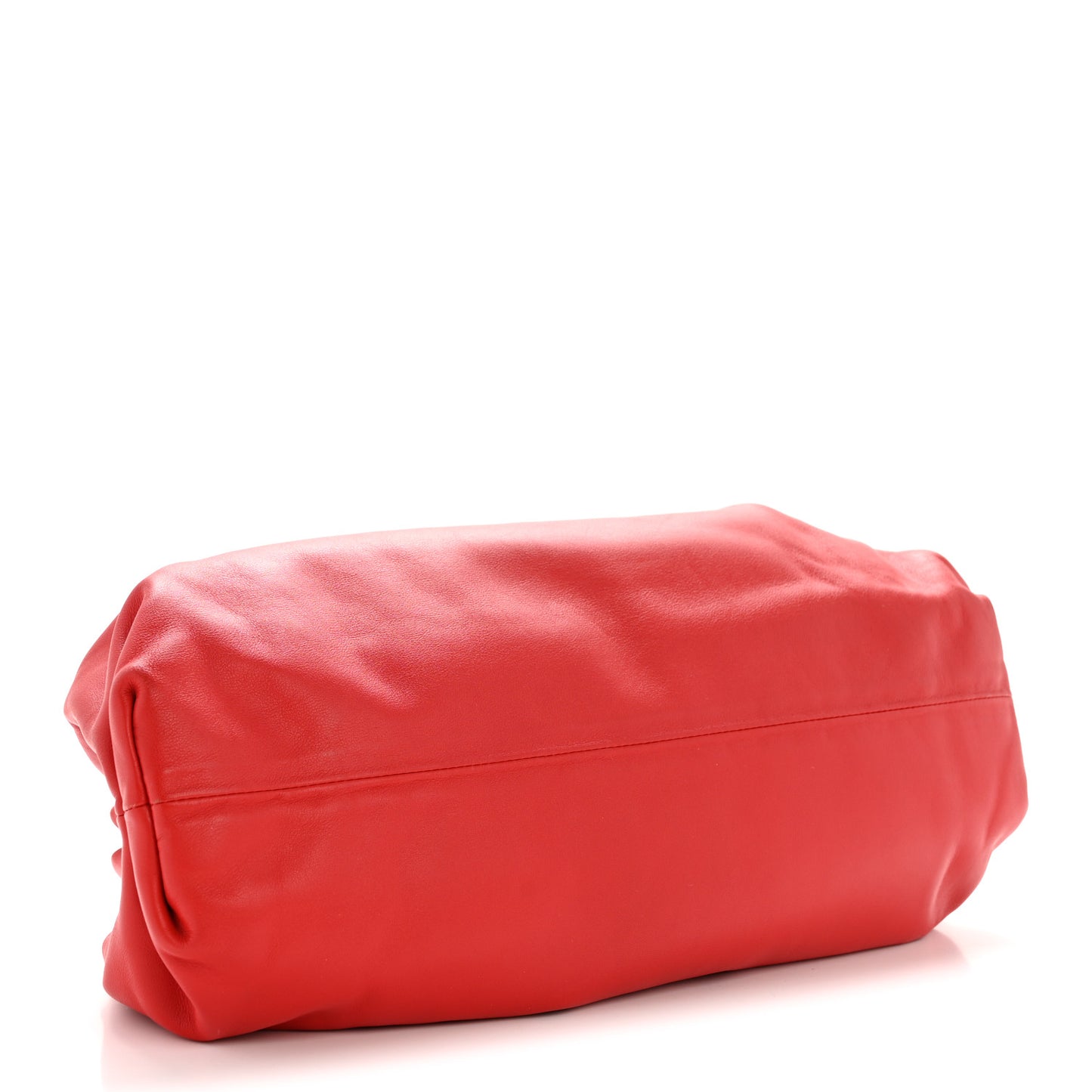 Smooth Butter Calf The Pouch Oversized Clutch Bright Red