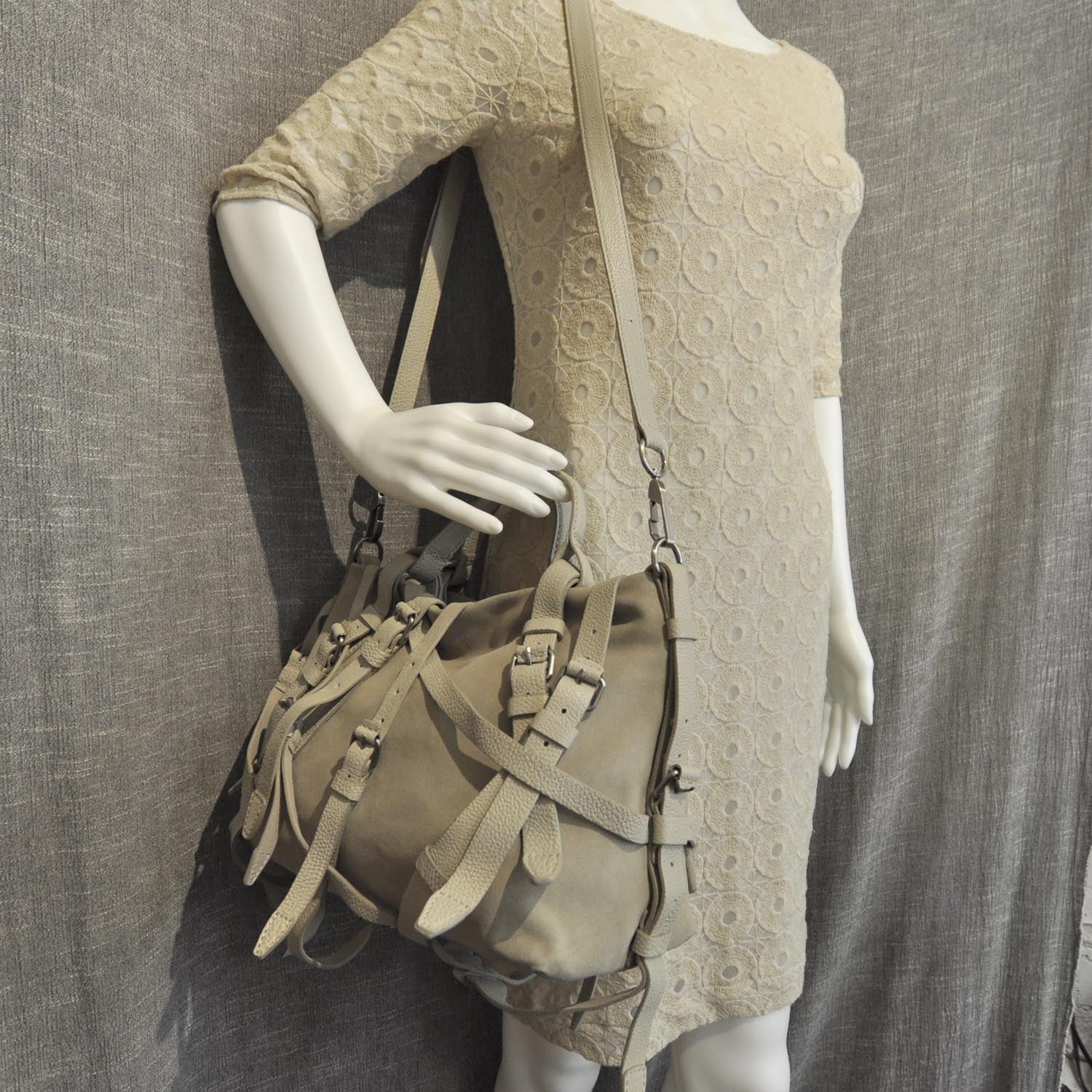 Alexander Wang Calf Suede Kirsten Multi Strap Satchel 2 of 9