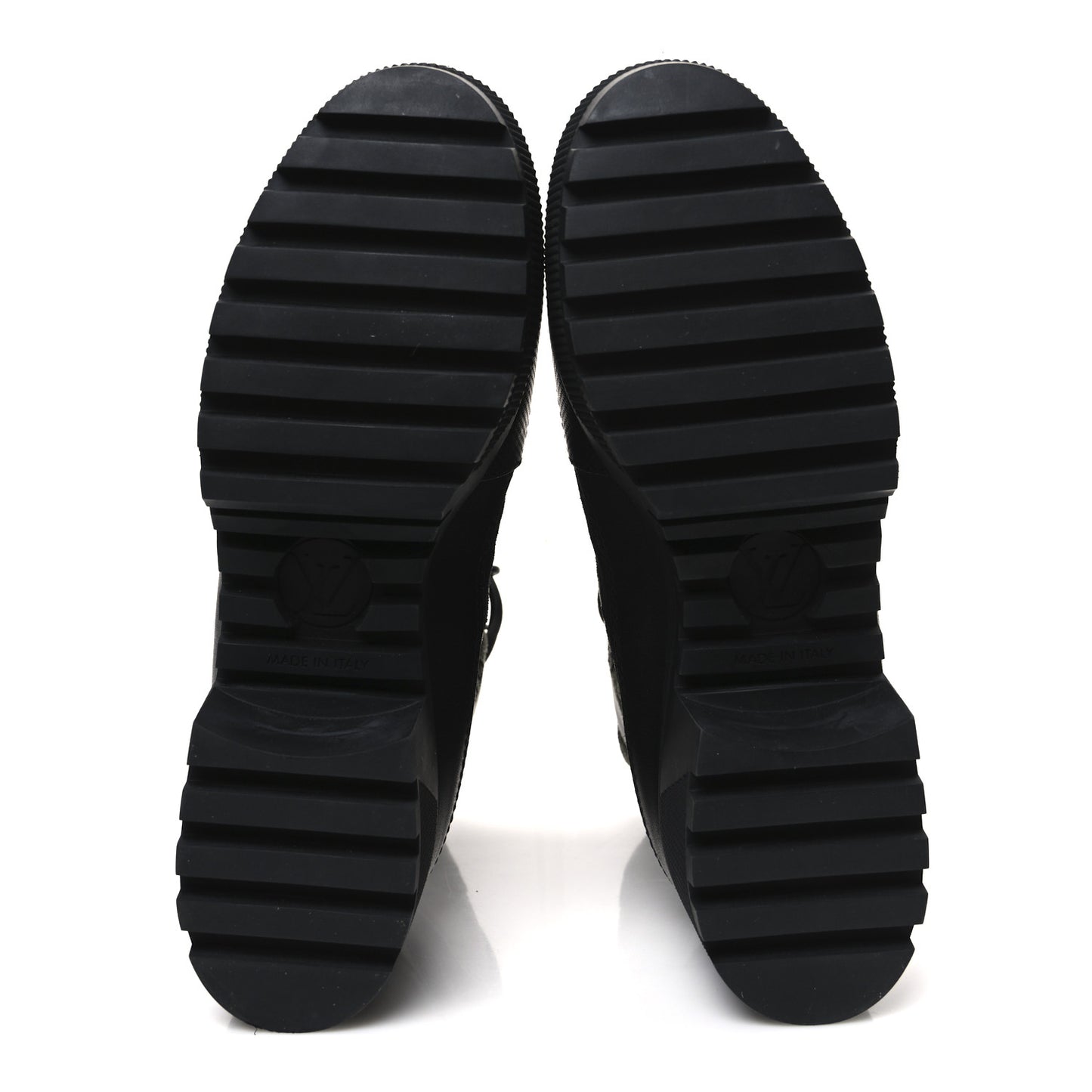 Velvet Calfskin Monogram Laureate Platform Desert Boots 39 Black Green