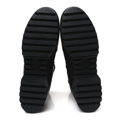 Louis Vuitton Velvet Calfskin Monogram Laureate Platform Desert Boots 39 Black Green 7 of 10