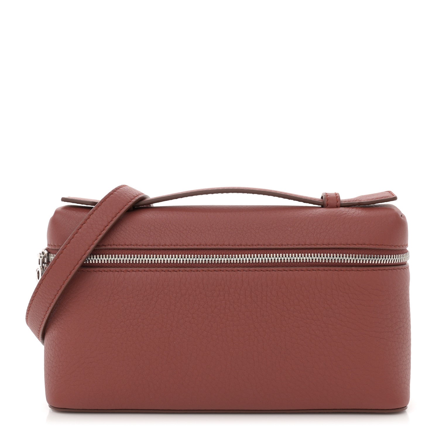 Loro Piana Grained Calfskin L19 Extra Pocket Pouch Kummel 1 of 10