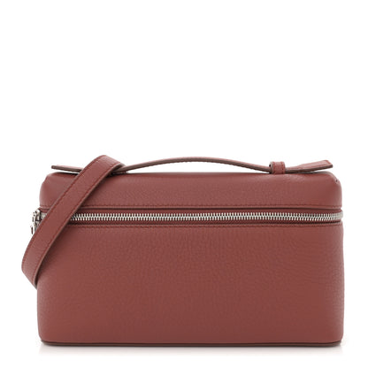 Loro Piana Grained Calfskin L19 Extra Pocket Pouch Kummel 1 of 10