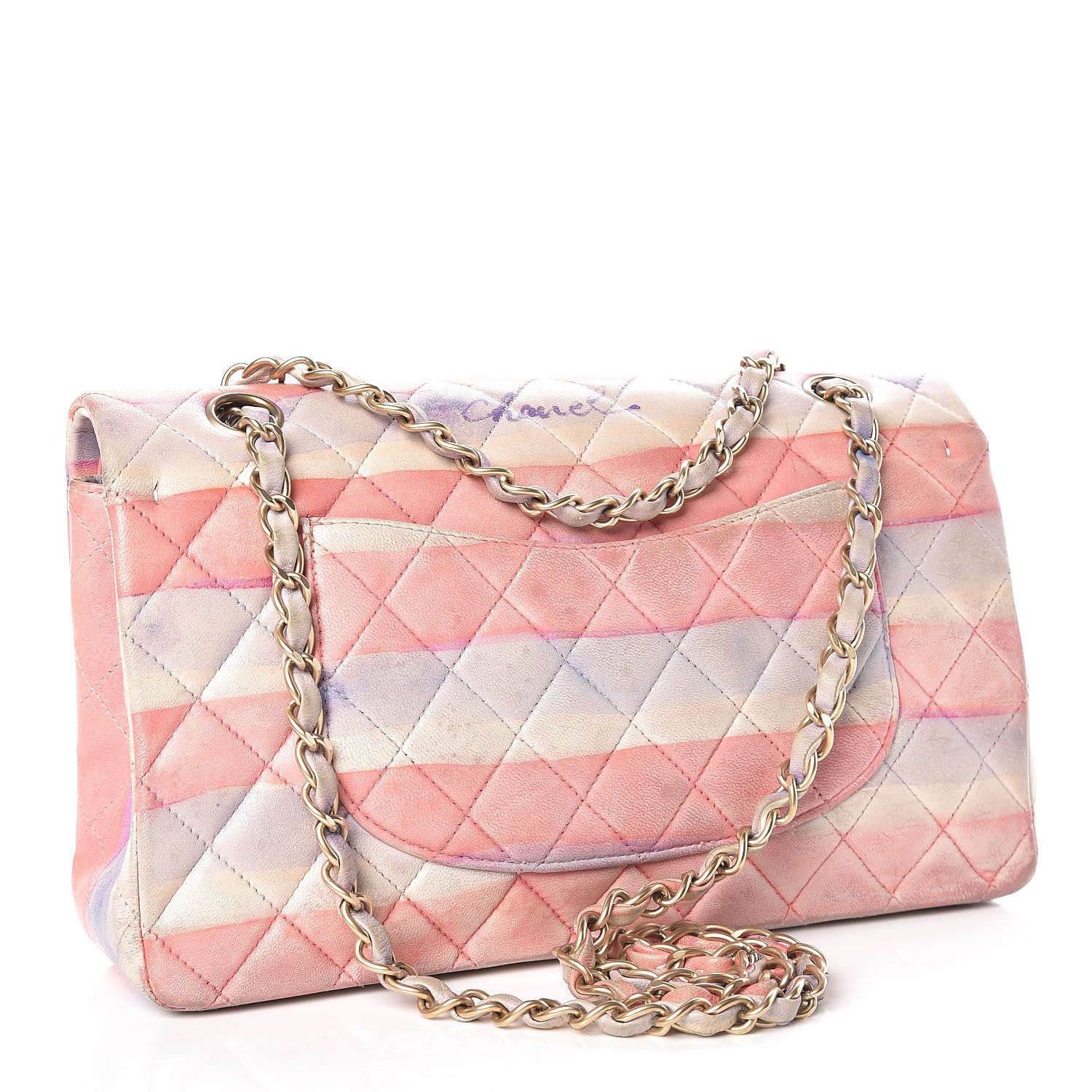 Chanel Lambskin Quilted Medium Double Flap Multicolor 3 of 23