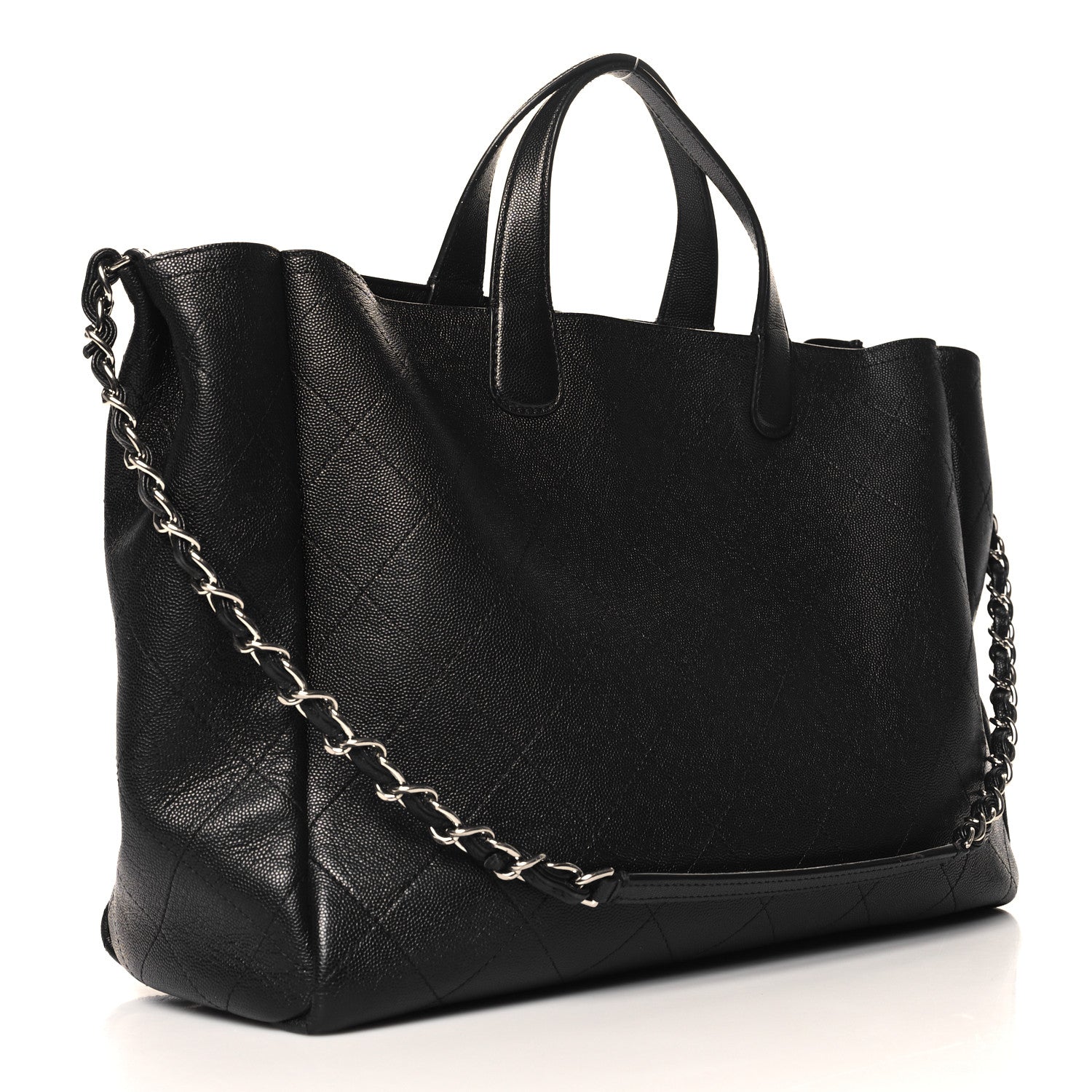 Chanel Caviar Stitched Large Shopping Tote Black 3 of 14