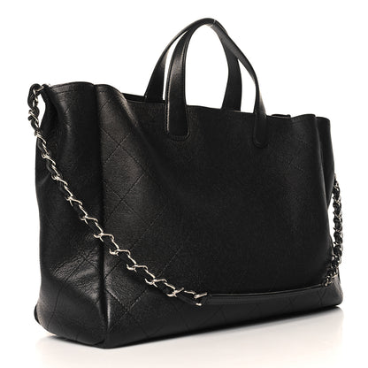 Chanel Caviar Stitched Large Shopping Tote Black 3 of 14