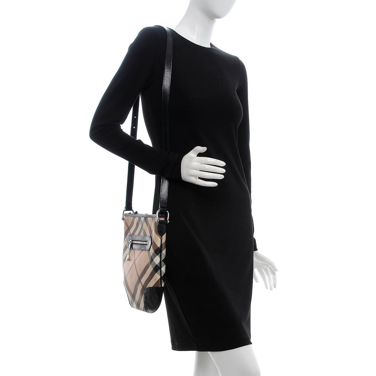 Supernova Check Small Dryden Crossbody Bag Black