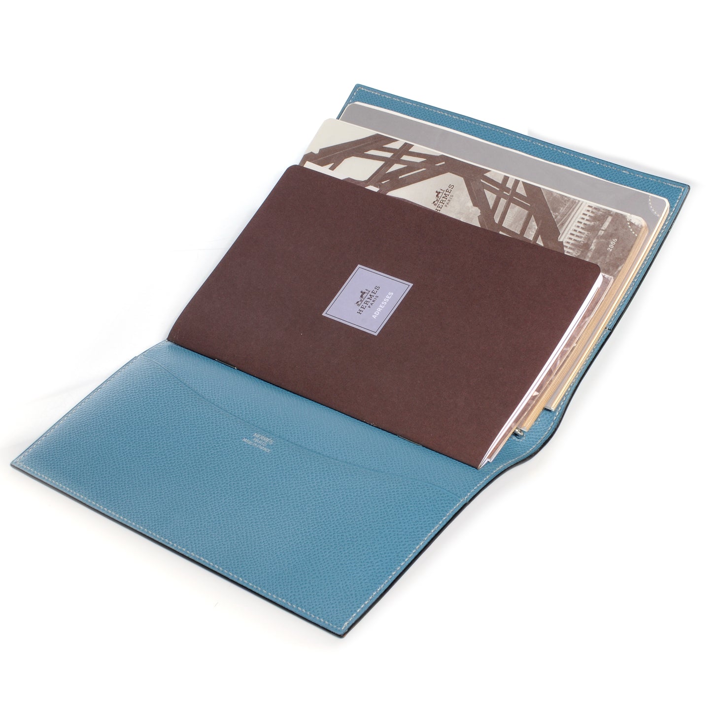 Epsom Globe Trotter Agenda Cover Graphite and Blue Jean