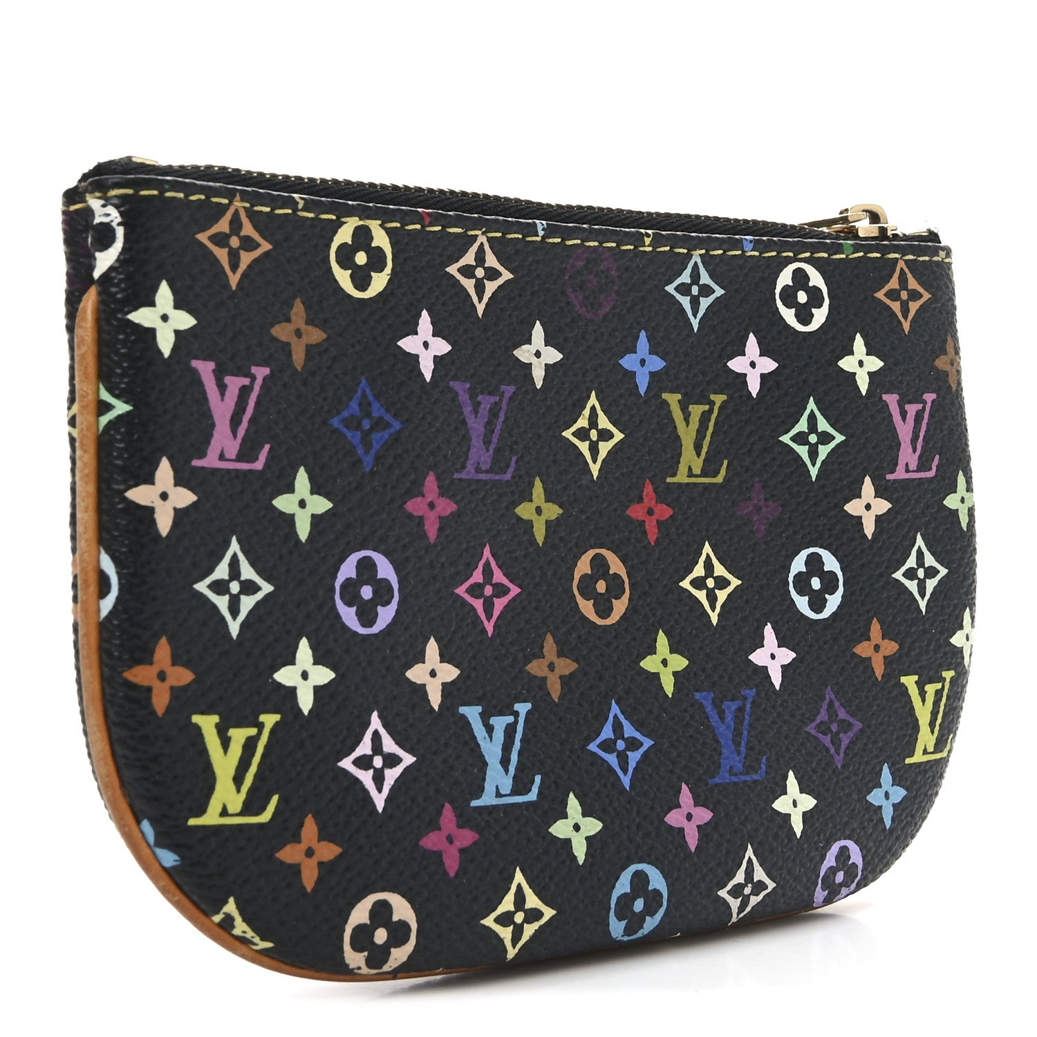 Louis Vuitton Monogram Multicolor Pochette Plate MM Black 3 of 8