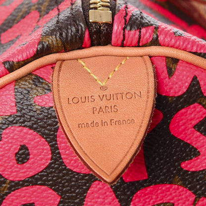 Louis Vuitton Monogram Graffiti Speedy 30 Fuchsia 7 of 9