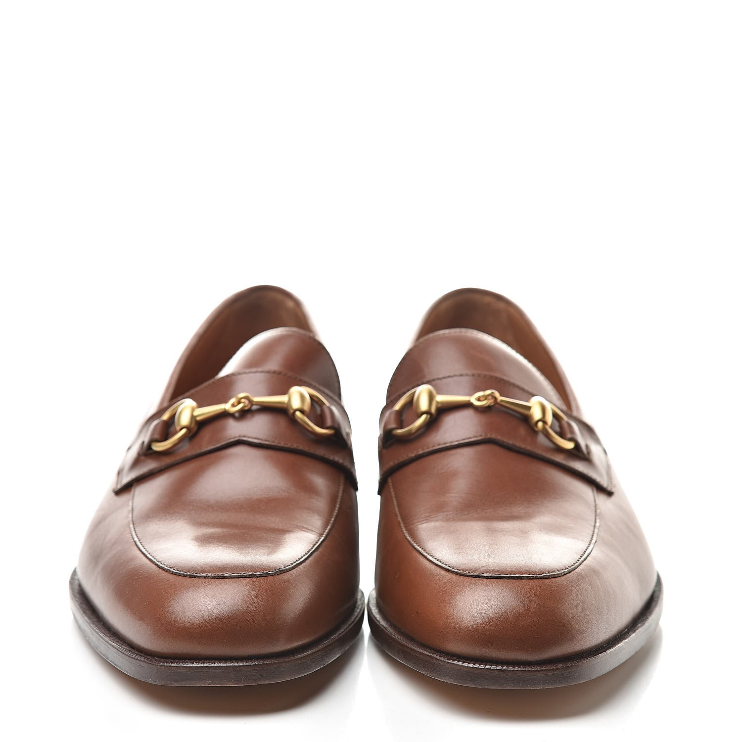 Gucci Calfskin Mens Horsebit Loafers 42.5 Brown 2 of 10