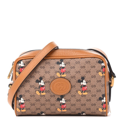 Gucci X DISNEY Mini Vintage GG Supreme Monogram Mickey Mouse Shoulder Bag Beige Vintage Sun Oil 1 of 11