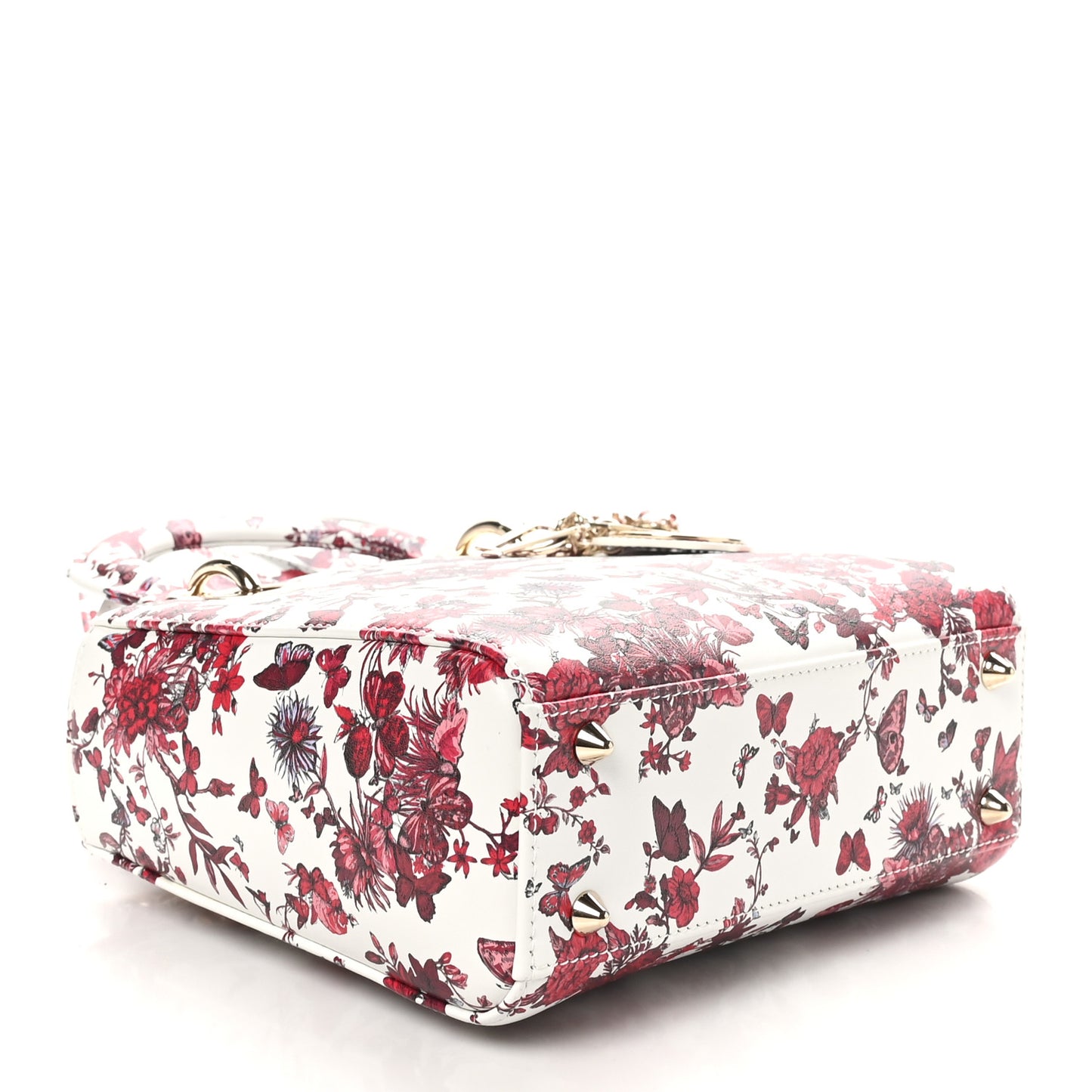 Calfskin Le Coeur Des Papillons Small My ABCDior Lady Dior White Multicolor