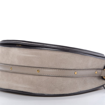 Chloe Calfskin Suede Medium Nile Bracelet Bag Motty Grey 7 of 8