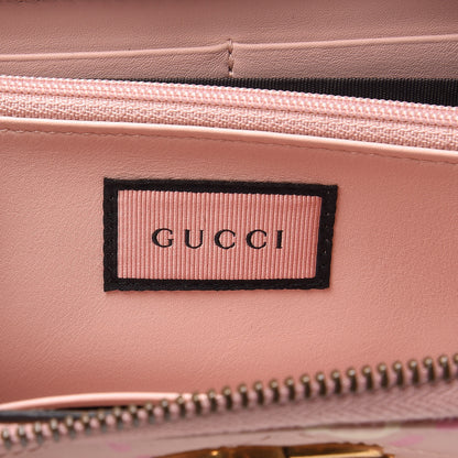 Gucci Calfskin Matelasse GucciGhost GG Marmont Zip Around Wallet Perfect Pink Rosa Ivory 9 of 10
