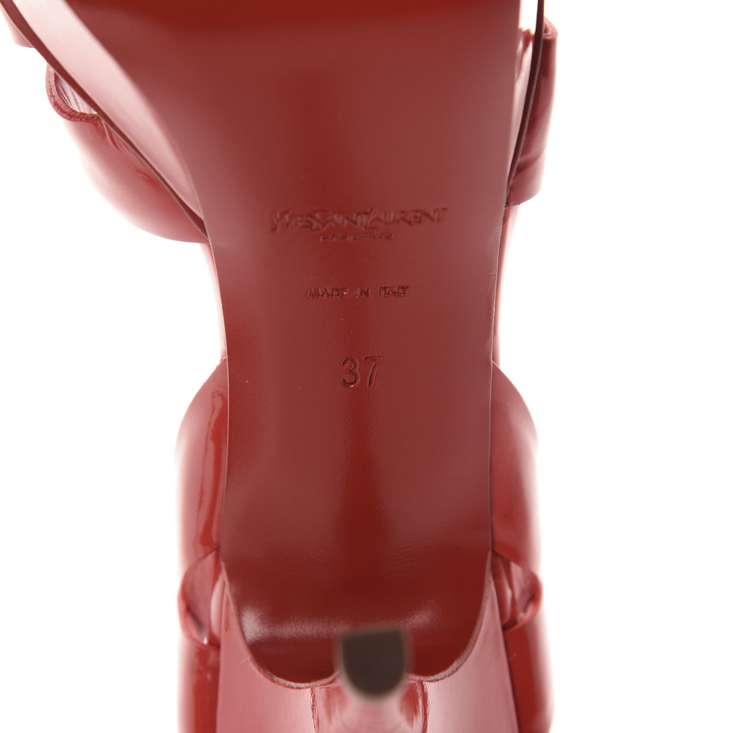 Saint Laurent Patent Tribute 75 Platform Sandals 37 Red 14 of 17