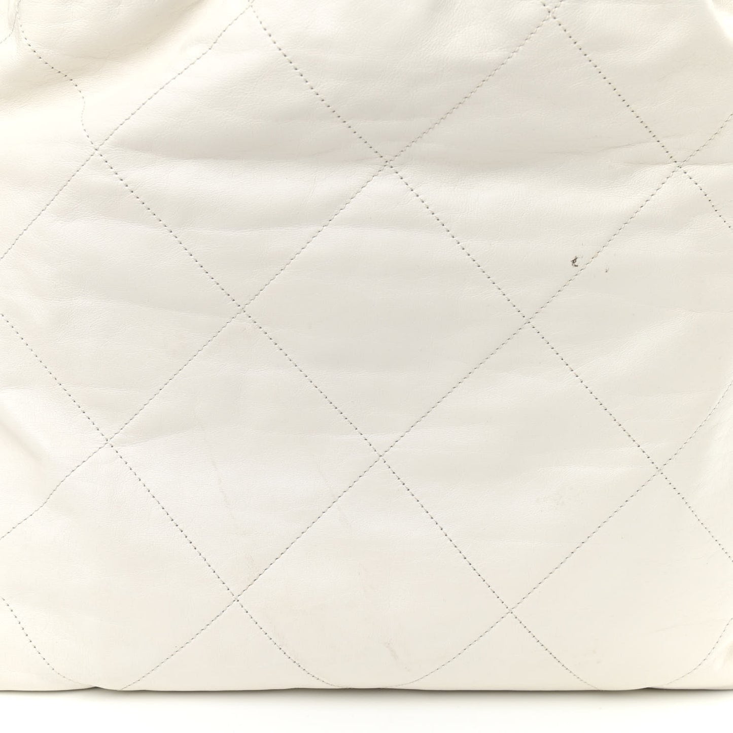 Shiny Calfskin Quilted Small Chanel 22 White