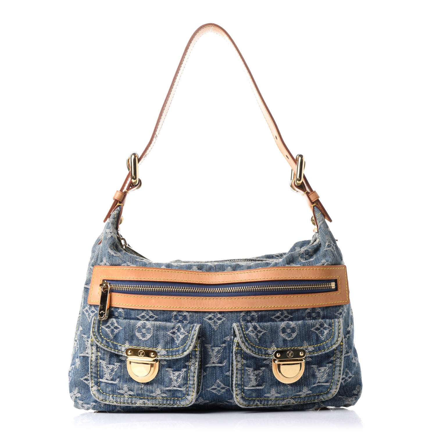 Louis Vuitton Monogram Denim Baggy PM Blue 1 of 12