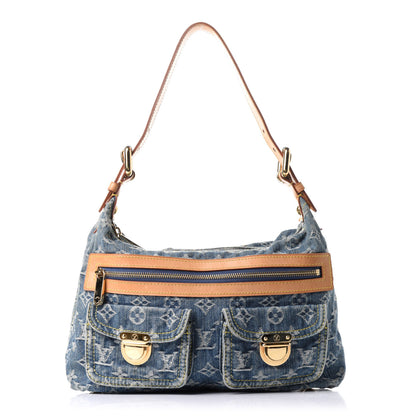 Louis Vuitton Monogram Denim Baggy PM Blue 1 of 12