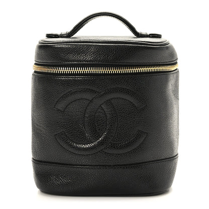 Chanel Caviar Cosmetic Vanity Bag Black 1 of 12