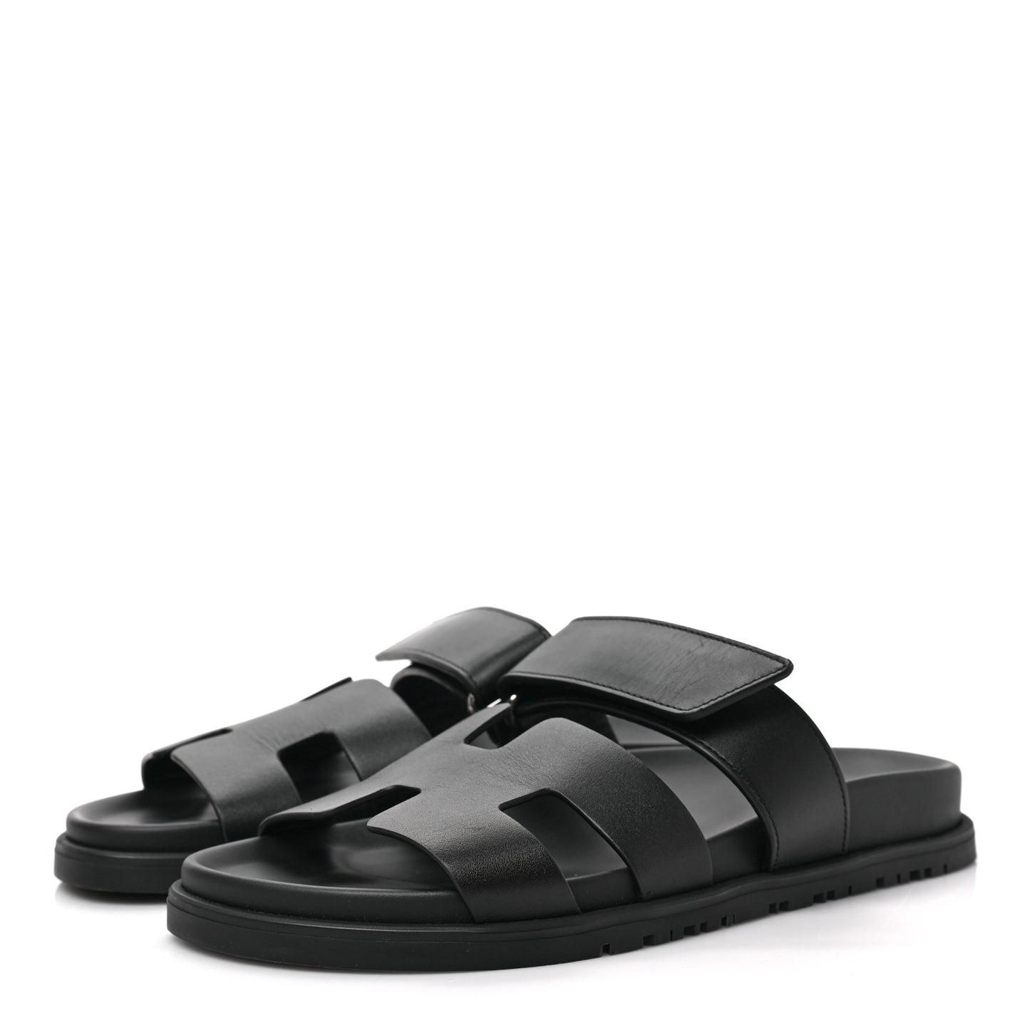 Calfskin Womens Chypre Sandals 36.5 Black