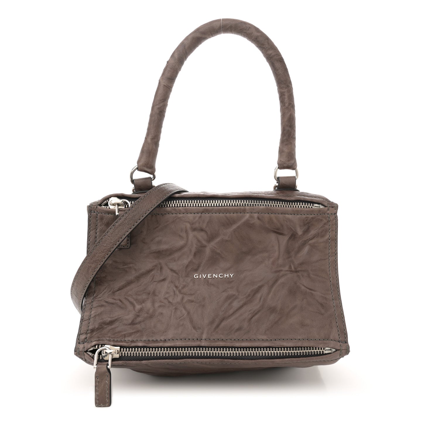 Tumbled Sheepskin Small Pandora Charcoal