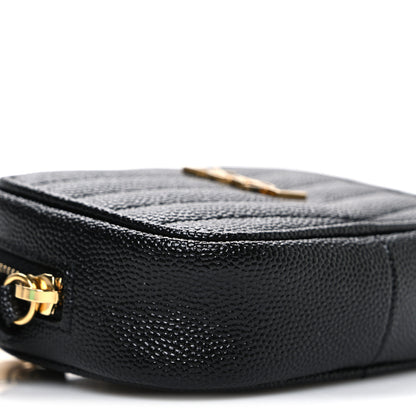 Saint Laurent Grain De Poudre Matelasse Monogram Baby Lou Camera Bag Black 9 of 10