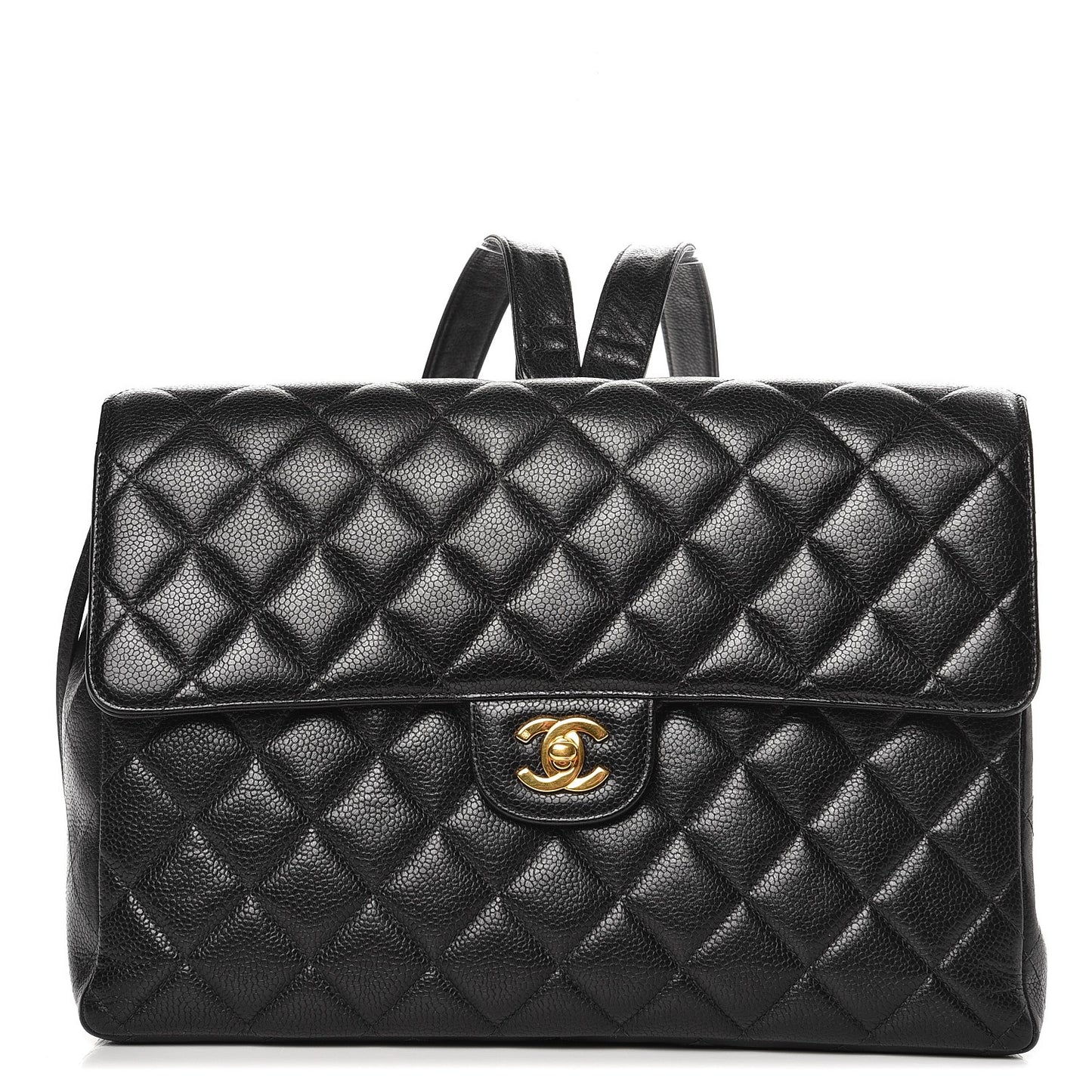 Caviar Quilted Backpack Black