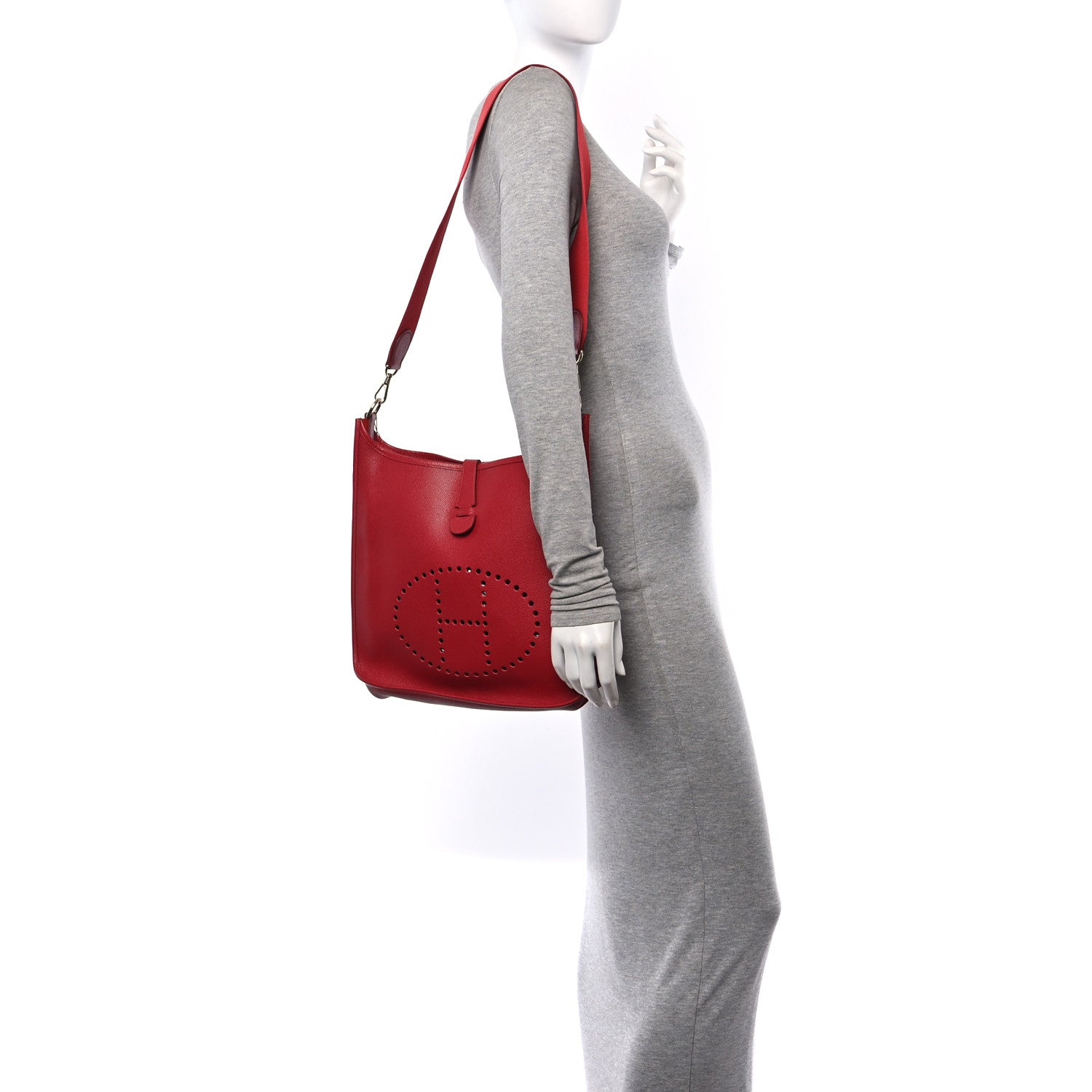 Hermes Courchevel Evelyne GM Rouge Vif 2 of 10