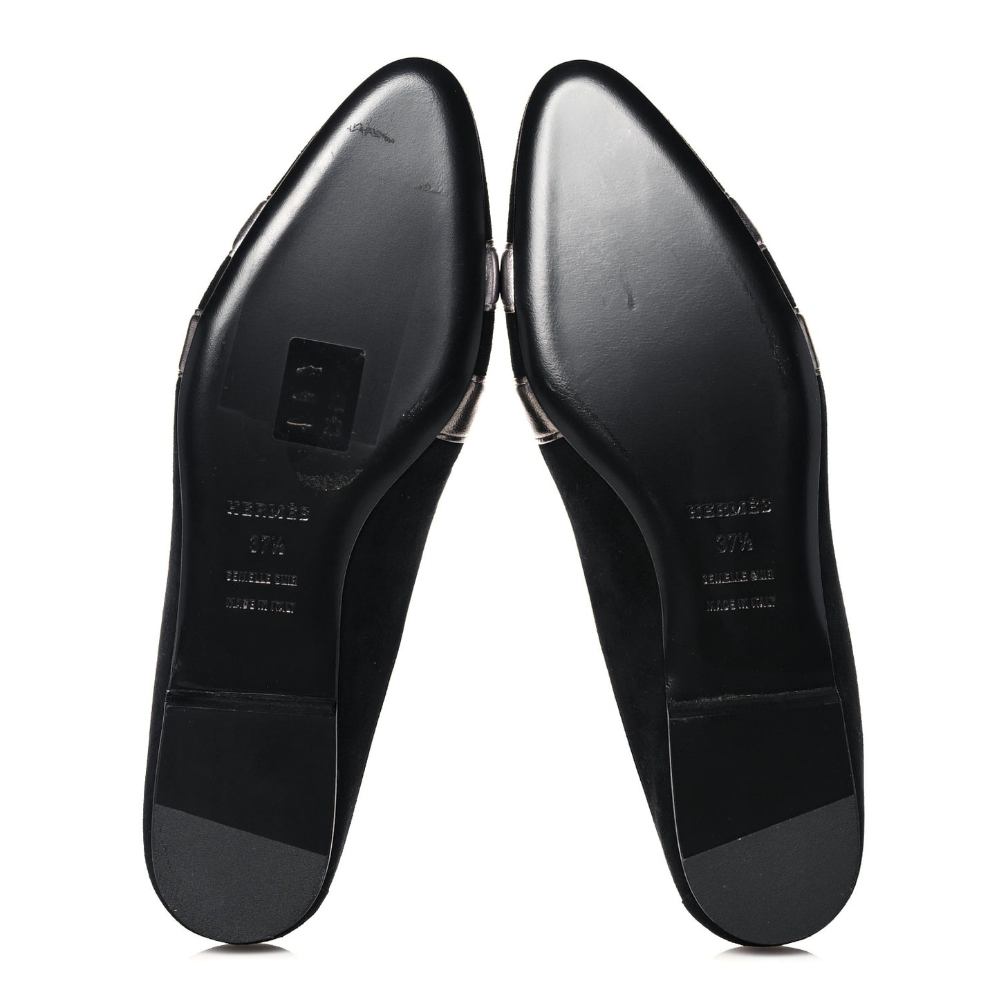 Suede Goatskin Metallic Nappa Roxane Mules 37.5 Black Canon De Fusil Argent