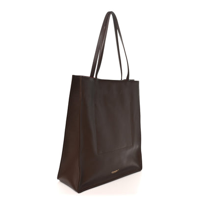 Chanel Calfskin Shopping Bag Dark Brown 3 of 10
