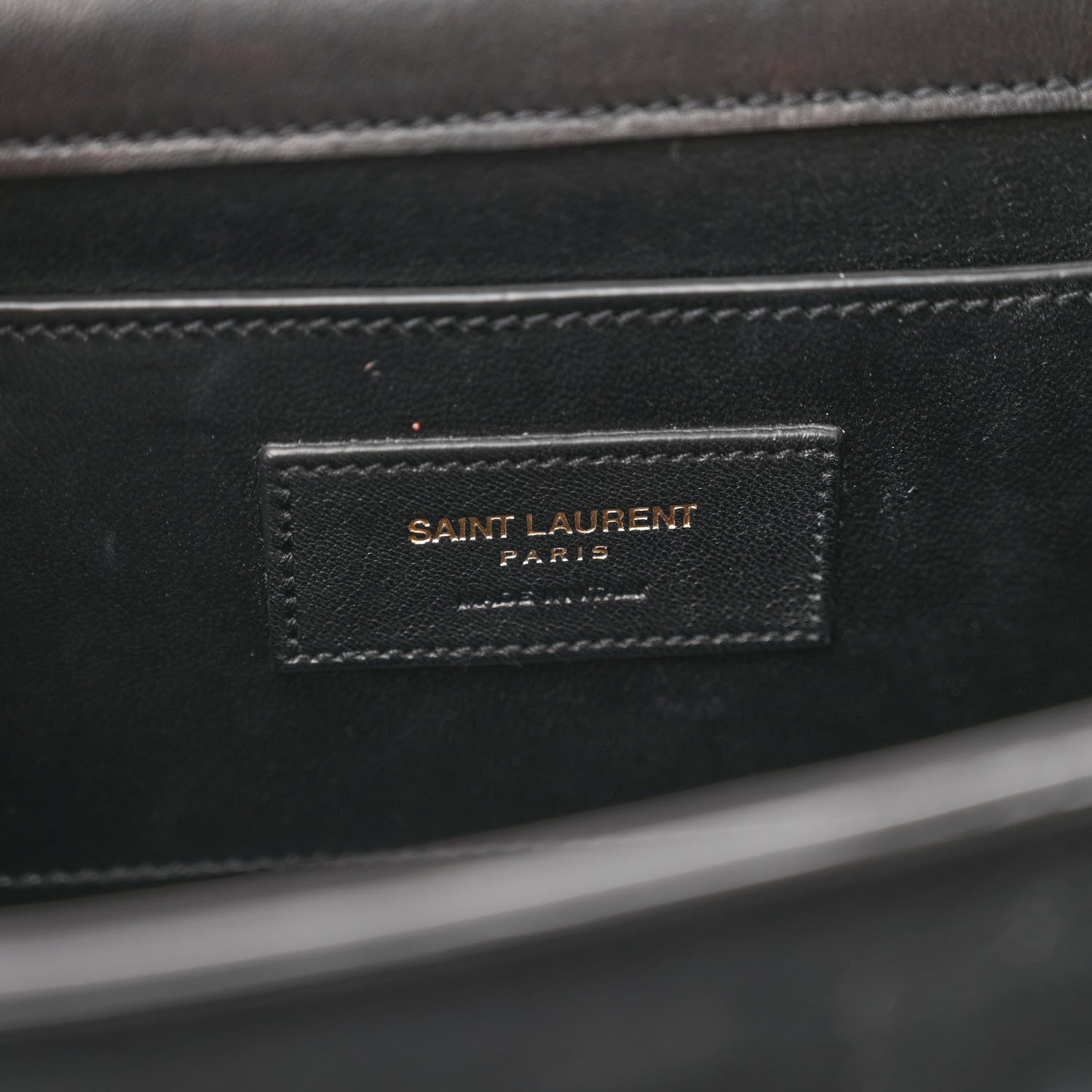 Saint Laurent Suede Medium Classic Monogram Kate Tassel Satchel Black 6 of 12