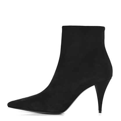 Saint Laurent Suede Kiki Ankle 85 Zip Boot 39.5 Black 1 of 9