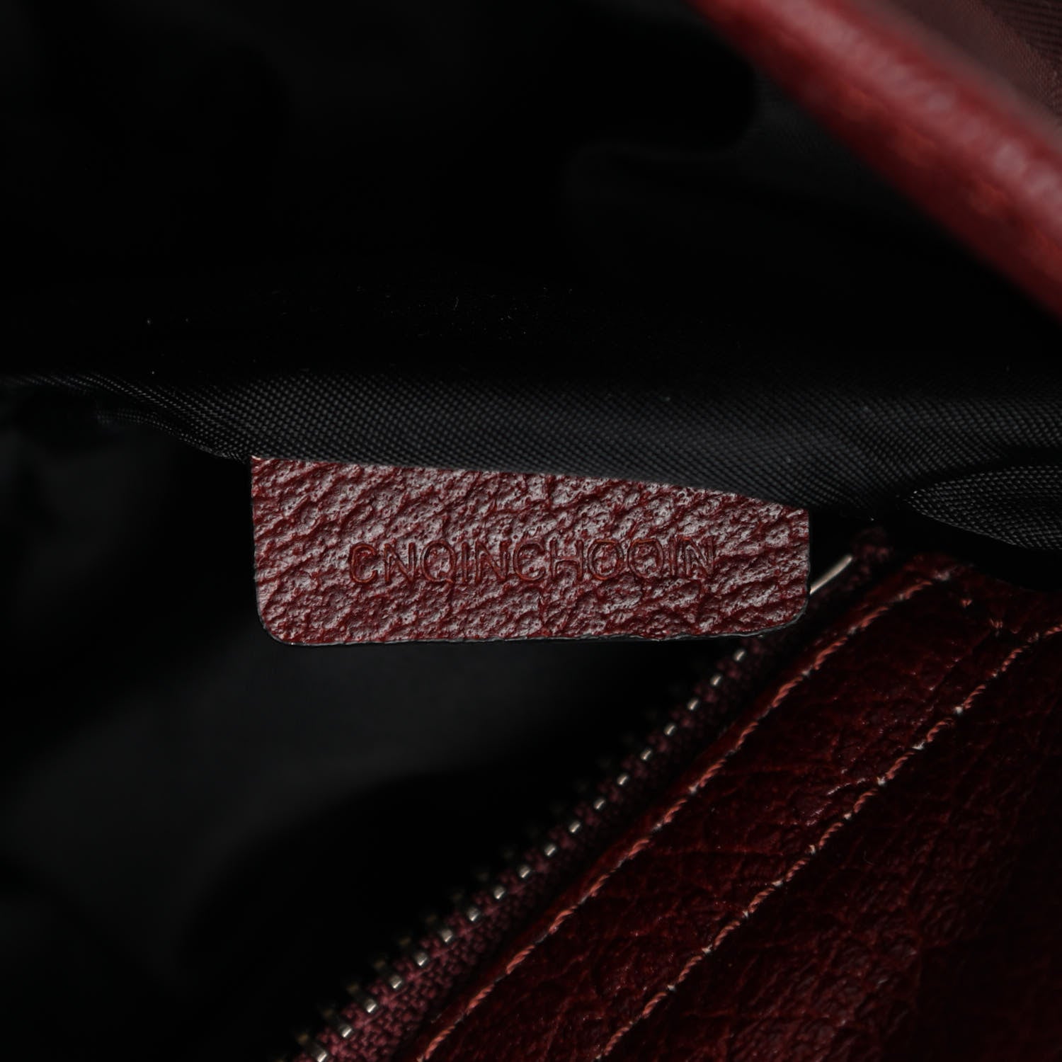 Burberry Nylon Check Shoulder Bag Burgundy 8 of 11