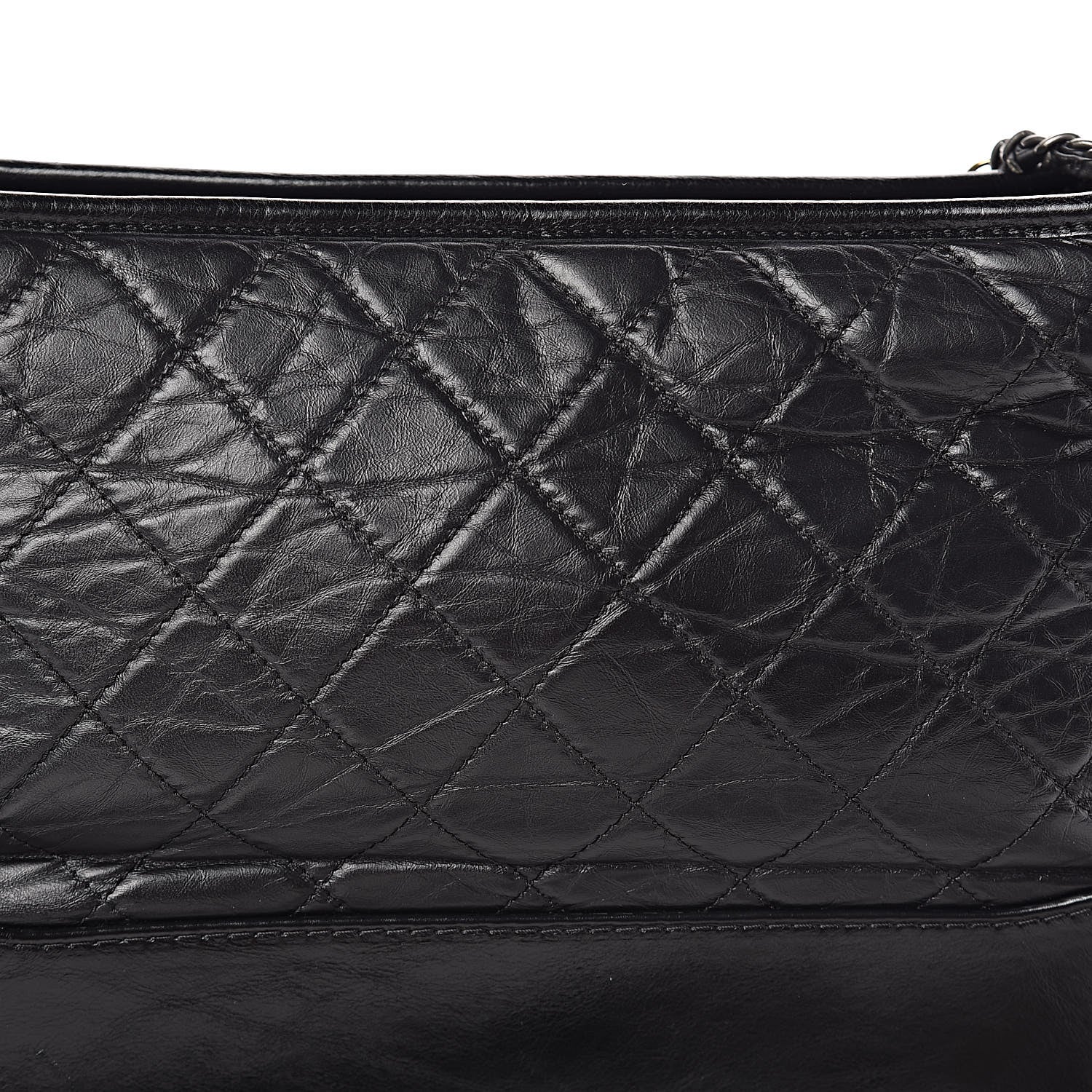 Chanel Aged Calfskin Quilted Medium Gabrielle Hobo Black 16 of 16