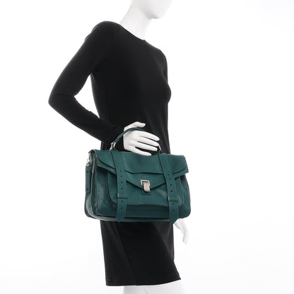 Proenza Schouler Lambskin Medium PS1 Satchel Dark Teal 3 of 9