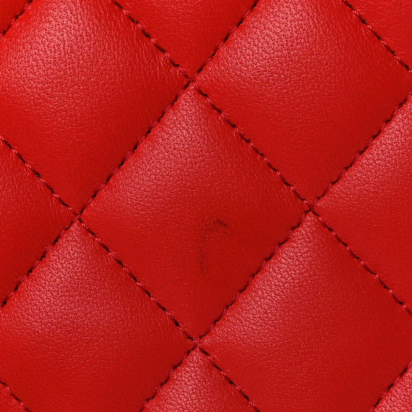 Lambskin Quilted Mini Square Flap Red