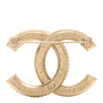 Chanel Metal Chain Quilted CC Brooch Gold 3 of 4