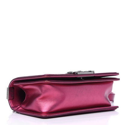 Chanel Metallic Patent Calfskin Quilted Small Boy Flap Pink 3 of 6