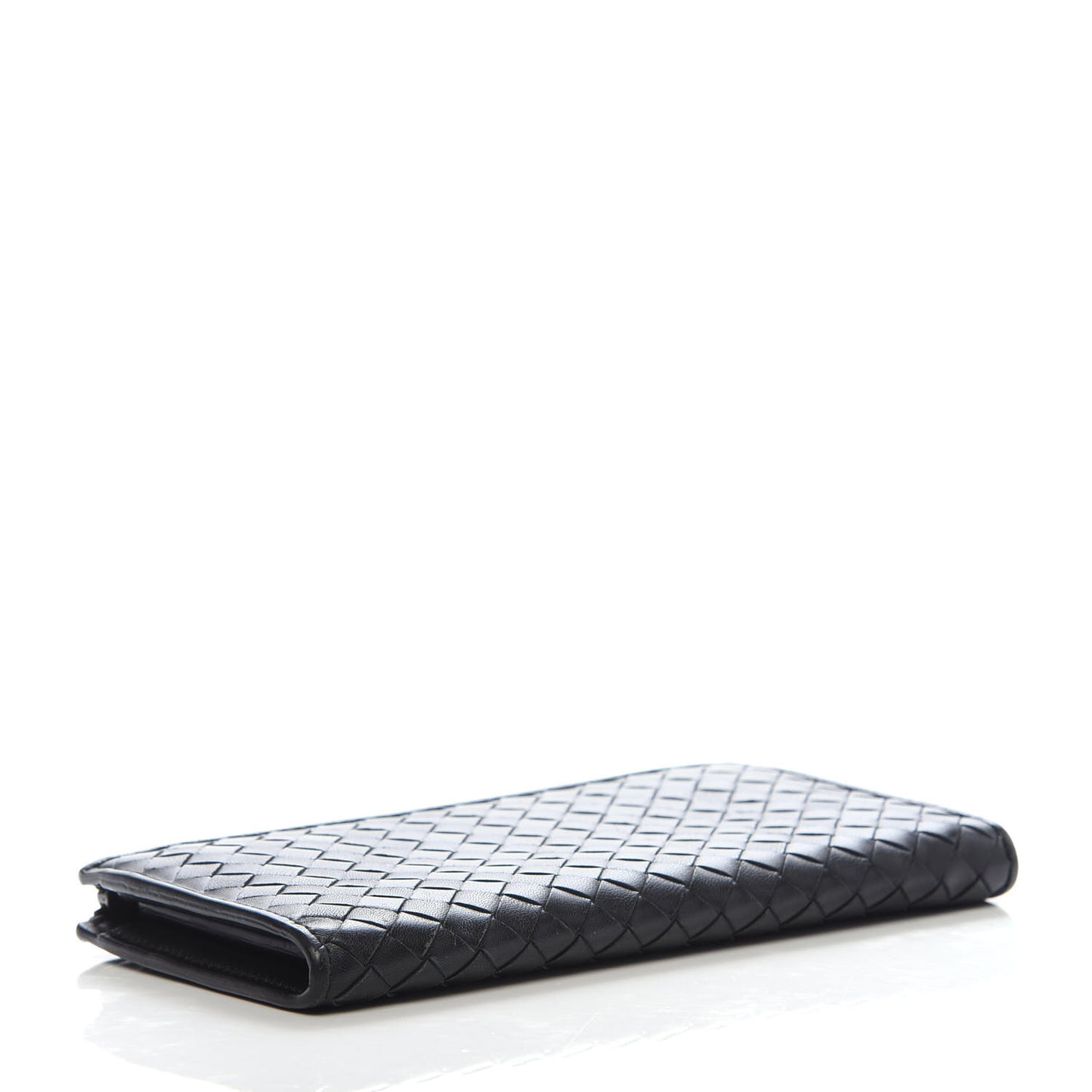 Nappa Intrecciato Zip Around Wallet Black