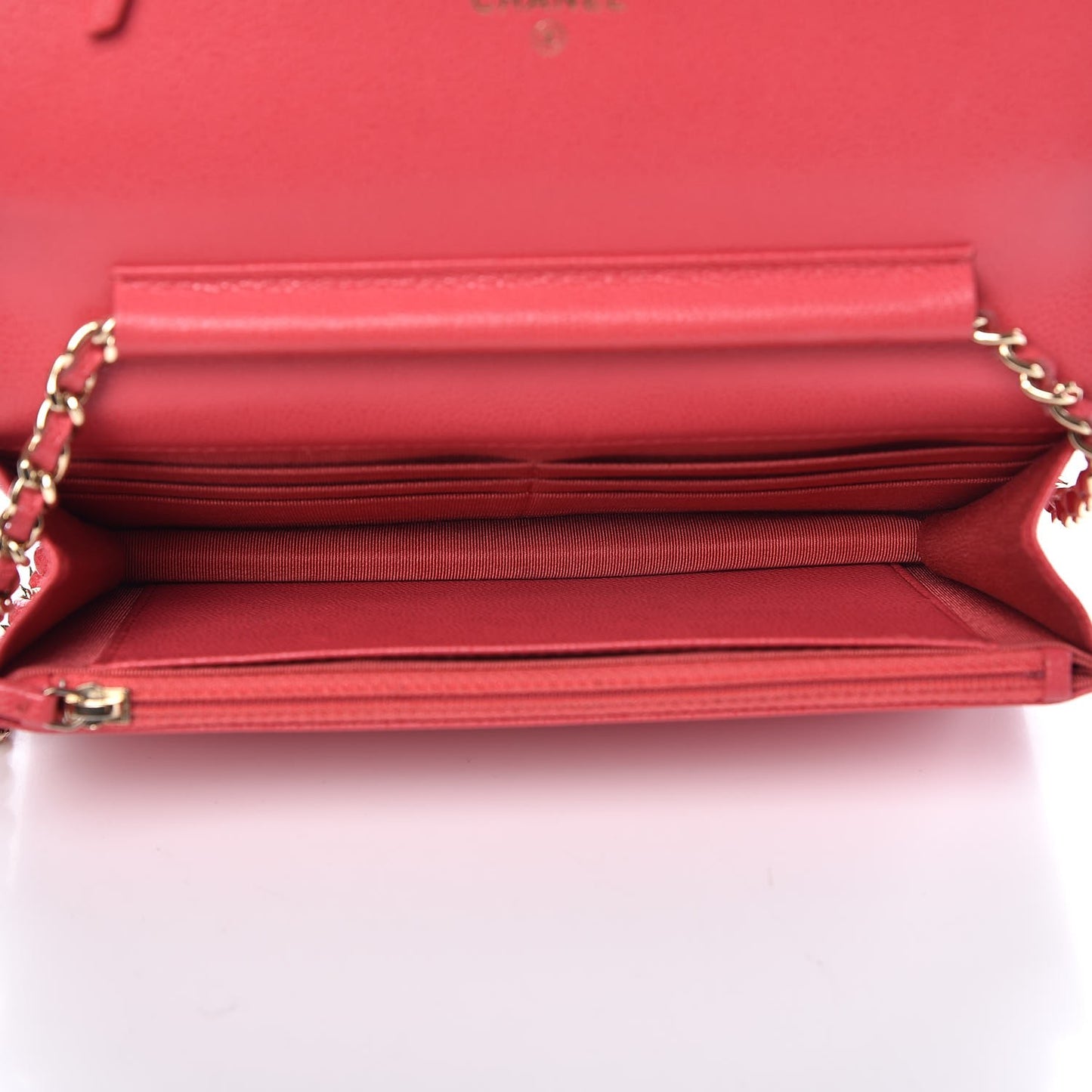 Caviar Quilted Wallet On Chain WOC Pink