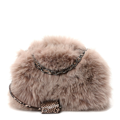 Prada Fox Fur Snakeskin Chain Bag 1 of 10