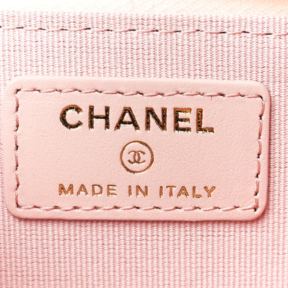 Chanel Caviar Quilted Zipped Key Holder Case Light Pink 6 of 12