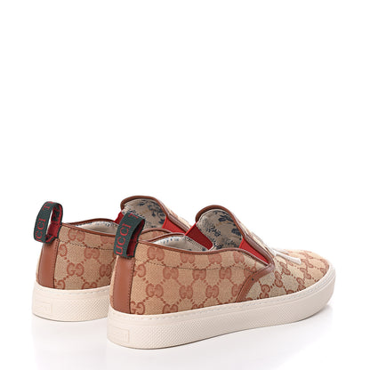 Gucci X MLB GG Monogram NY Yankees Embroidered Mens Slip On Sneakers 8 Beige Ruggine Rust 4 of 9