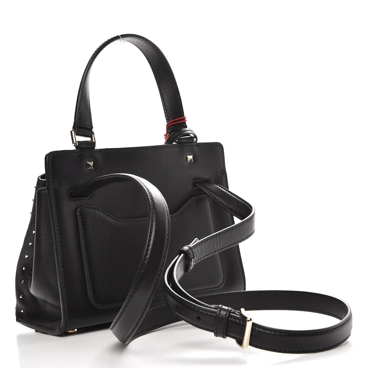 Valentino Garavani Calfskin Studded Small Joylock Satchel Black 3 of 8