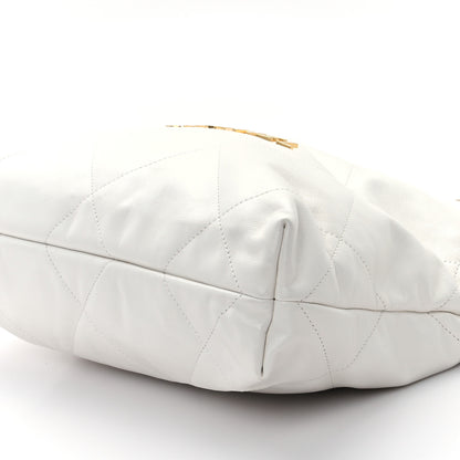 Chanel Shiny Calfskin Quilted Small Chanel 22 White 11 of 13