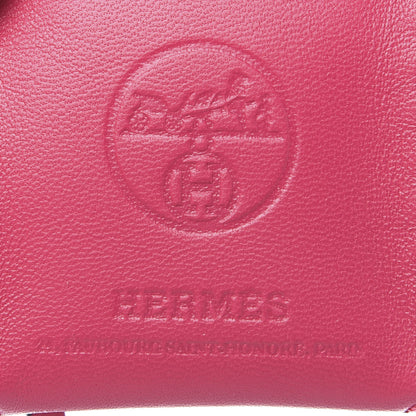 Hermes Milo Lambskin Swift Shopping Bag Charm Rose Mexico 3 of 4